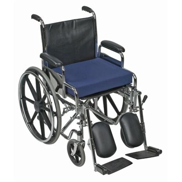 Fitnessfreak Standard Polyfoam Wheelchair Cushion - 16 x 18 x 3 - Navy FI61955 - main